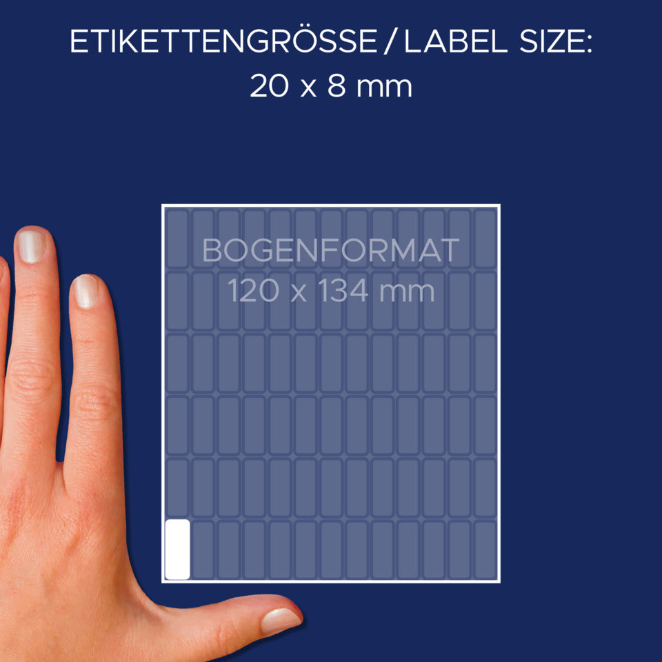 Vielzwecketiketten, 20x8mm, 2184 Stück, weiß AVERY ZWECKFORM 3317