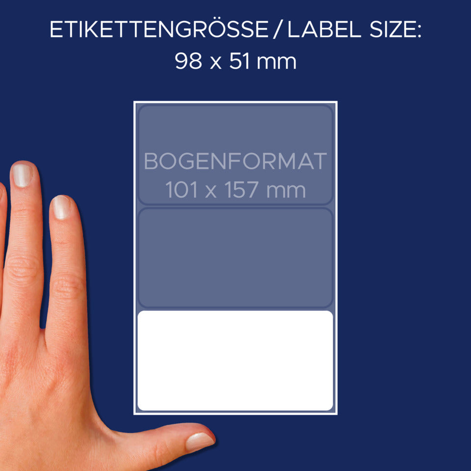 Vielzwecketiketten, 98x51mm, 84 Stück, weiß AVERY ZWECKFORM 3331