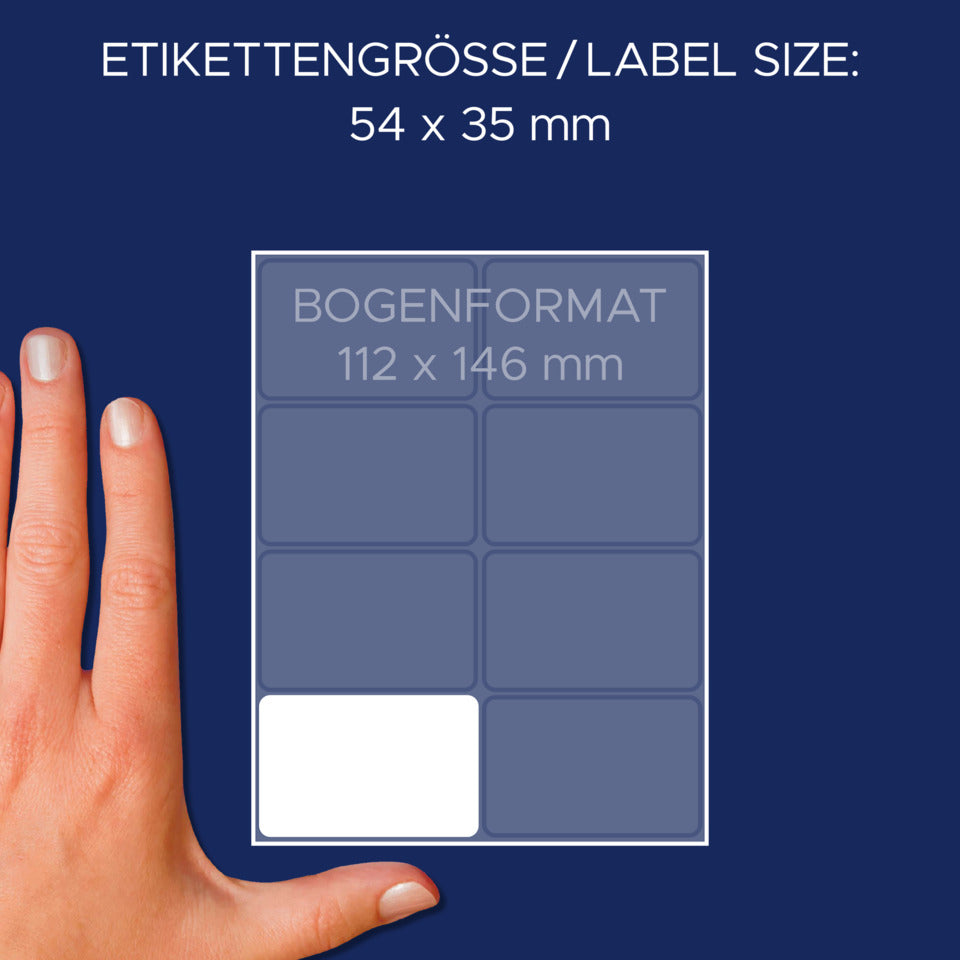 Vielzwecketiketten, 54x35mm, 224 Stück, weiß AVERY ZWECKFORM 3337 ZWECKF. 3337 224ST