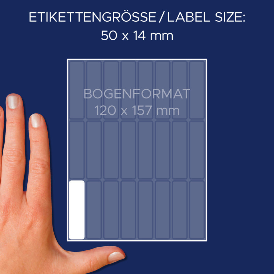 Vielzwecketiketten, 50x14mm, 672 Stück, weiß AVERY ZWECKFORM 3336