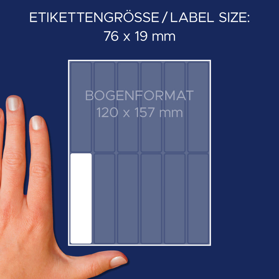 Vielzwecketiketten, 76x19mm, 324 Stück, weiß AVERY ZWECKFORM 3328