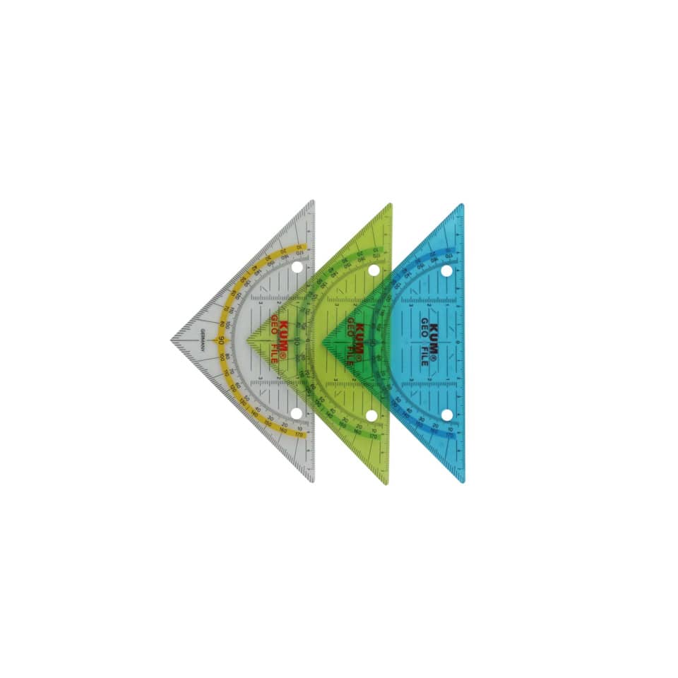Geometriedreieck GeoFile 261, 16cm, sortiert KUM 208.19.29 KUM 2081929 Geo File z.Abheft.