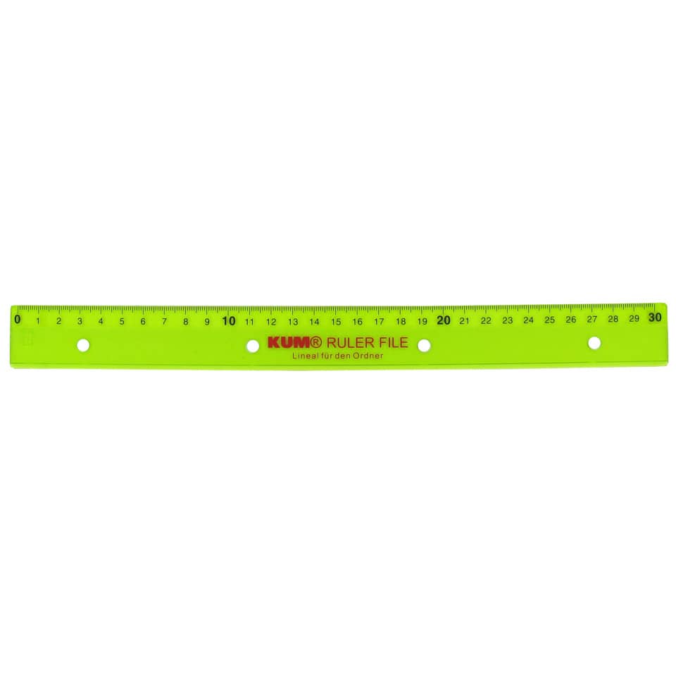 Lineal, 30cm, Plastik, 4-fach gelocht KUM 208.20.29 KUM 208.20.29 L03  4fach-Loch.