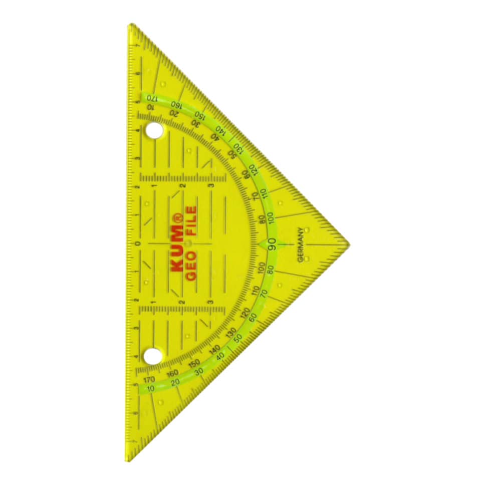 Geometriedreieck GeoFile 261, 16cm, sortiert KUM 208.19.29 KUM 2081929 Geo File z.Abheft.
