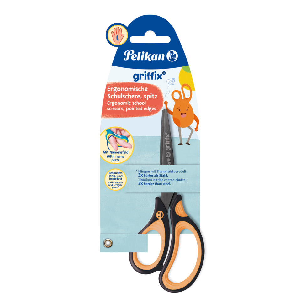 Schulschere griffix® links, 15cm, spitz, Neonblack PELIKAN 300009555 PELIKAN 300009555 819176 Links spitz