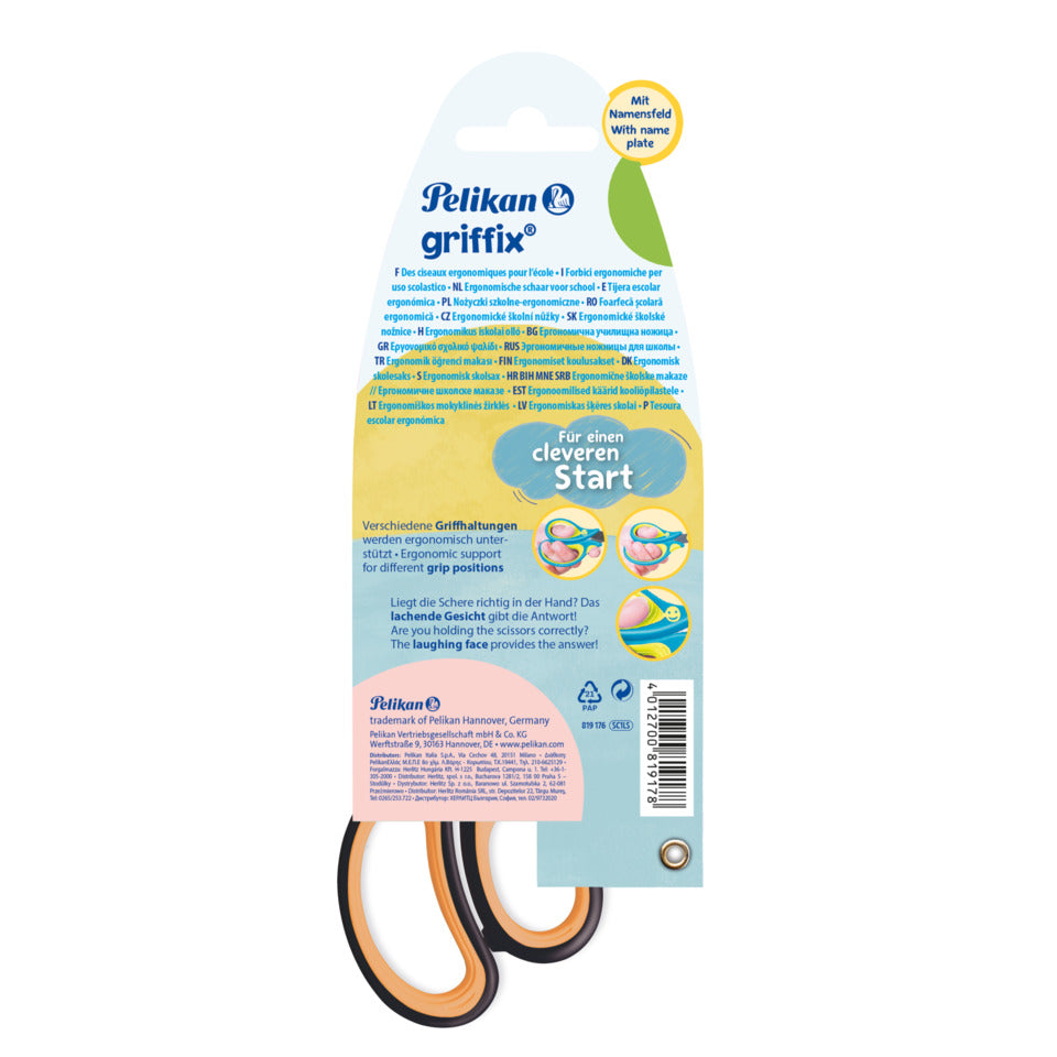Schulschere griffix® links, 15cm, spitz, Neonblack PELIKAN 300009555 PELIKAN 300009555 819176 Links spitz