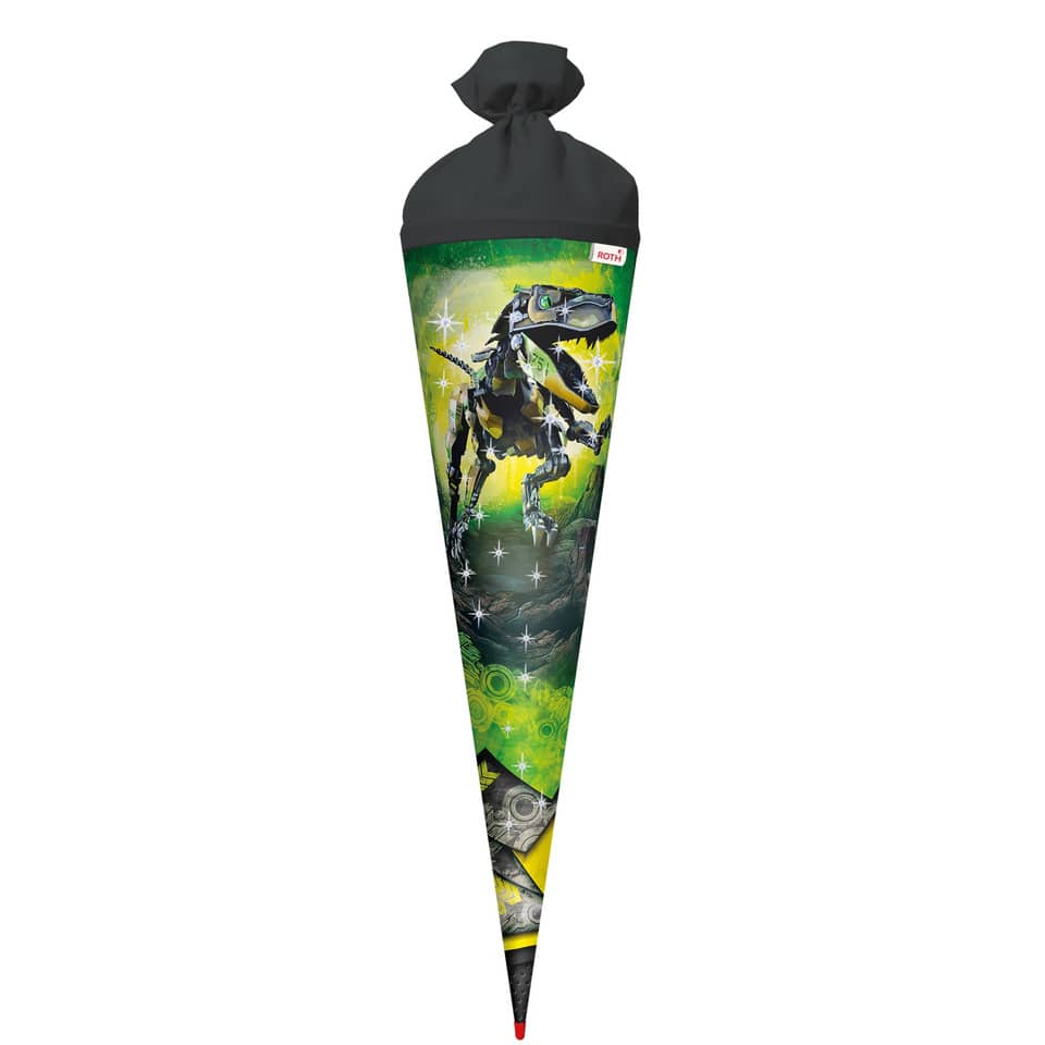 Schultüte, Robo-Rex, 70cm, Filzverschluss ROTH 677449 ROTH 677449 Filzverschluss