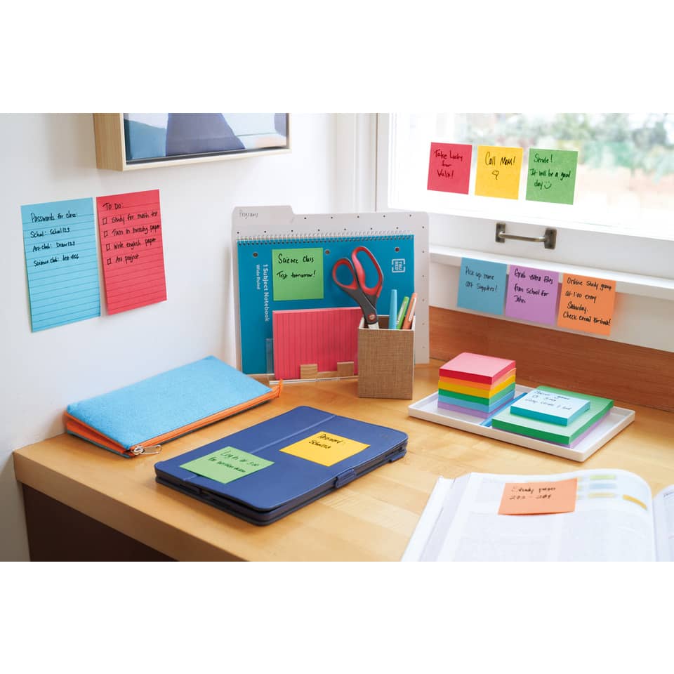 Haftnotizblock Super Sticky Notes Playful Collection, 76x76mm, 6x90 Blatt, sortiert POST-IT 654-6SS-PLAY POST-IT 654-6SS-PLAY 76x76mm