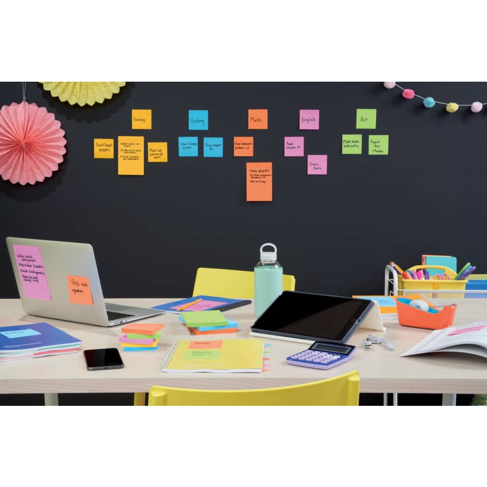 Haftnotizblock Super Sticky Z-Notes Boost Collection, 76x76mm, 5x90 Blatt, sortiert POST-IT R330-5SS-BOOS POST-IT R330-5SS-BOOS 76x76mm