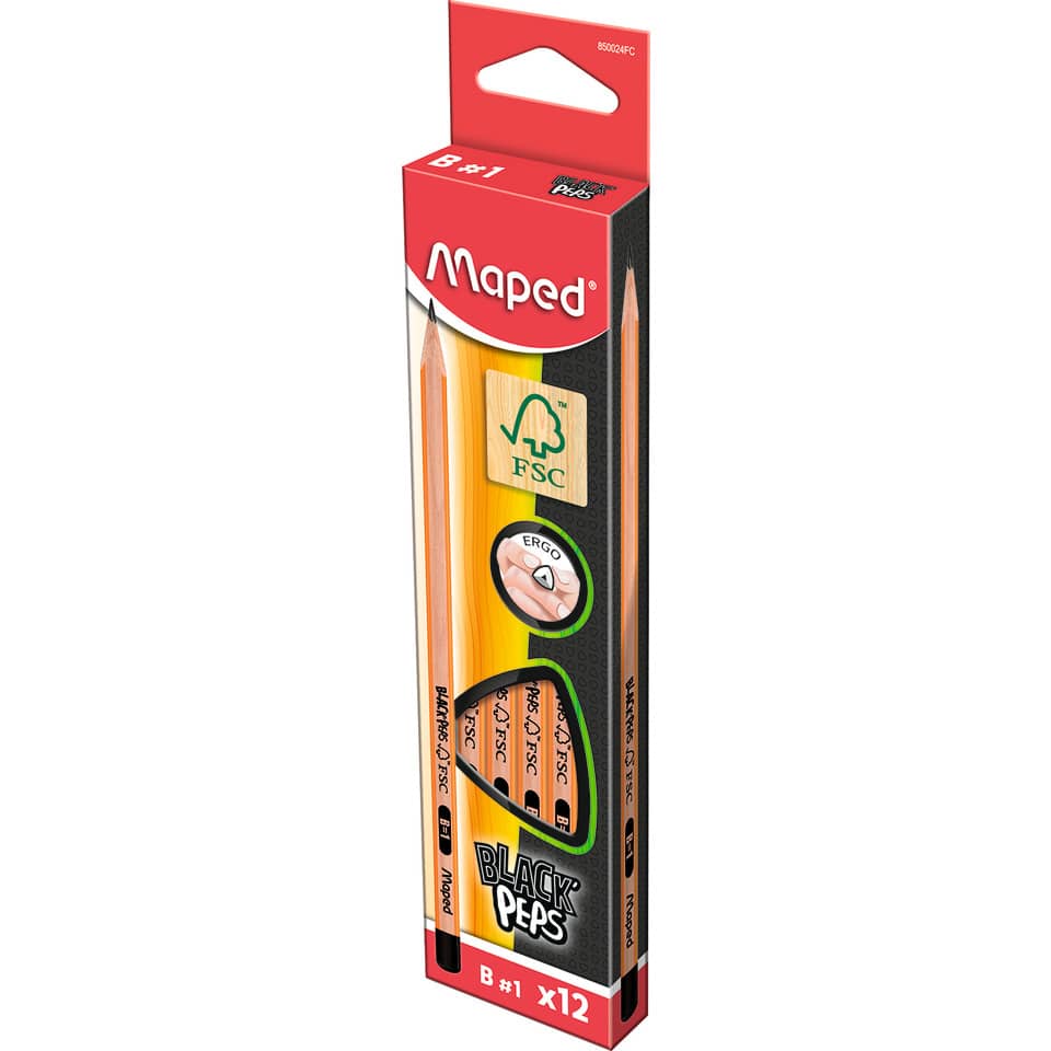 Bleistift Black Peps, B MAPED M850024 MAPED 850024FC