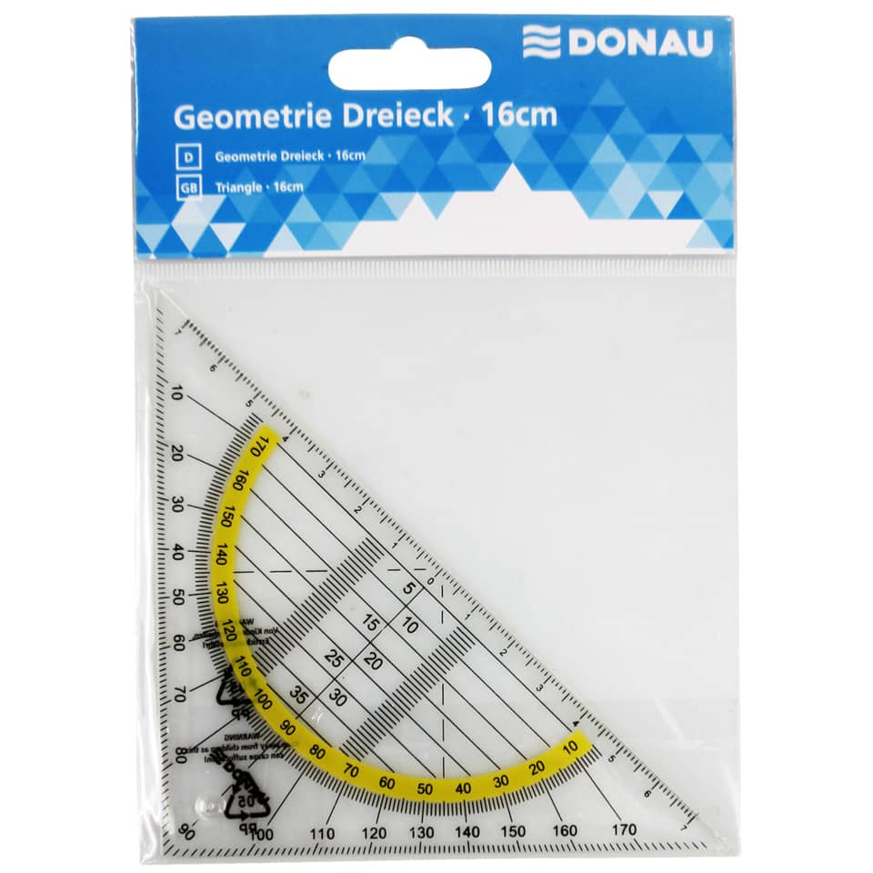 Geometriedreieck, 16cm, Blister DONAU 4210001-00 DONAU 4210001-00 ohne Griff