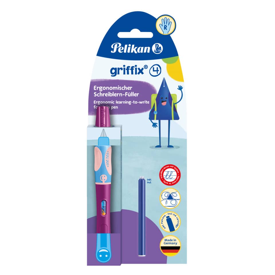 Patronenfüller griffix® A - Rechtshänder, Blister, sweet berry PELIKAN 400195787 PELIKAN 400195787 820325 Griffix Re