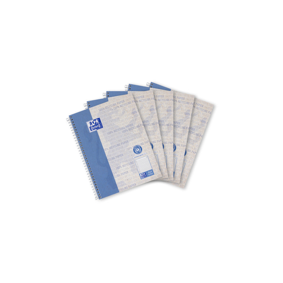 Collegeblock, A5+, 80 Blatt, liniert, 6-fach gelocht, blau OXFORD 400159376 OXFORD 400159376 Recycling