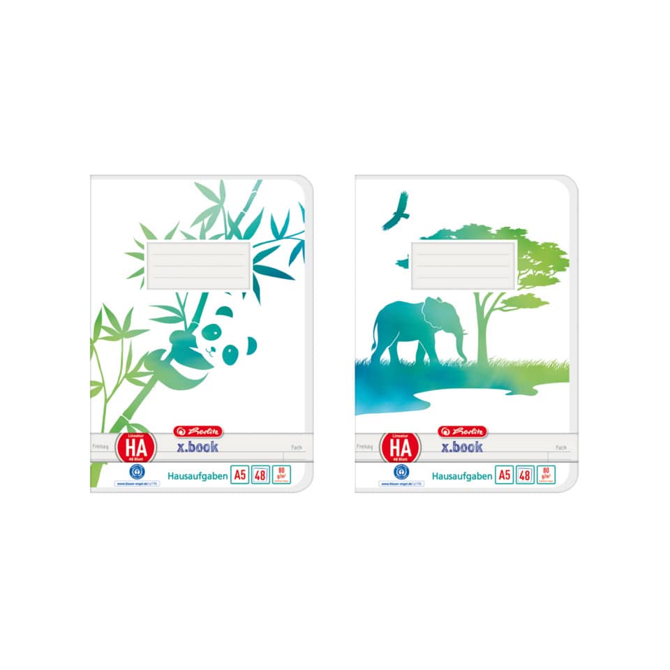 Hausaufgabenheft, A5, liniert, 48 Blatt, sortiert HERLITZ 300006443 HERLITZ 300006443 50040070 GREENline