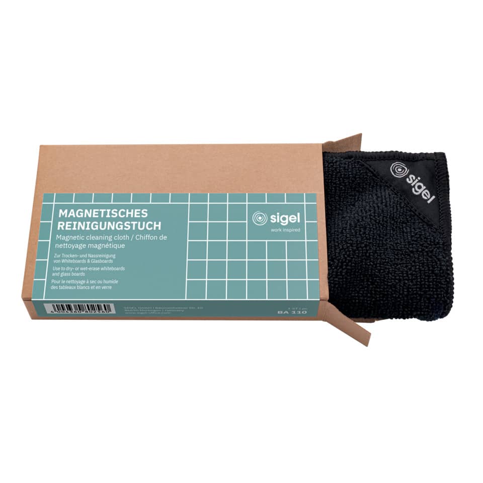 Reinigungstuch, 25x25cm, magnetisch, schwarz SIGEL BA110 SIGEL BA110 25x25 cm