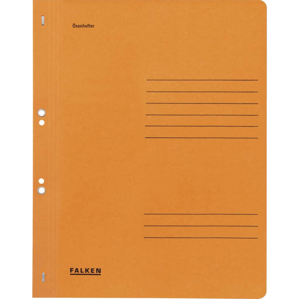 Ösenhefter, A4, 250 g/m², voller Deckel, kfm-/Behördenheftung, Manilakarton, orange FALKEN 80003924 FALKEN 80003924 1/1 Deckel