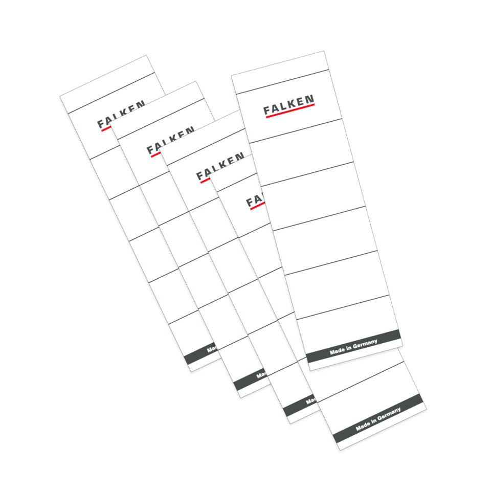 Ordnerrückenschild selbstklebend, 60 x 190 mm, breit/kurz, 10 Stück, weiß FALKEN 80037047 FALKEN 80037047 60x190mm sk