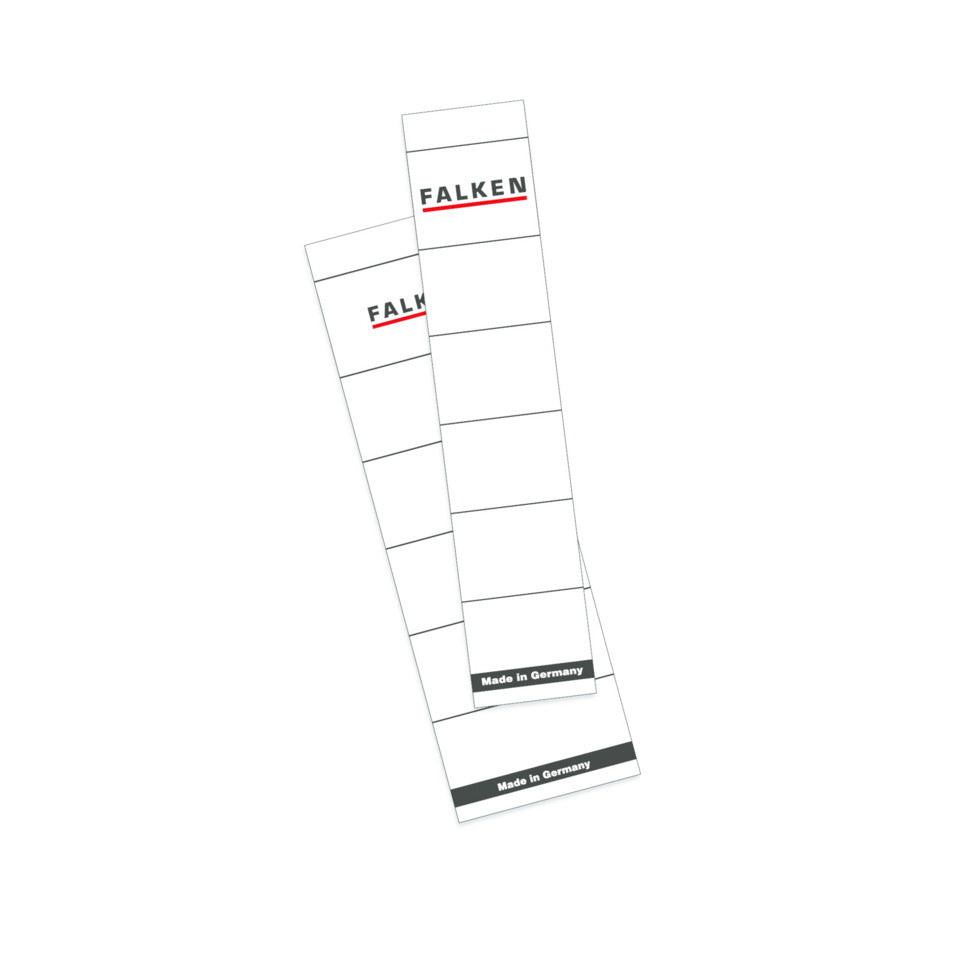 Ordnerrückenschild selbstklebend, 60 x 190 mm, breit/kurz, 10 Stück, weiß FALKEN 80037047 FALKEN 80037047 60x190mm sk