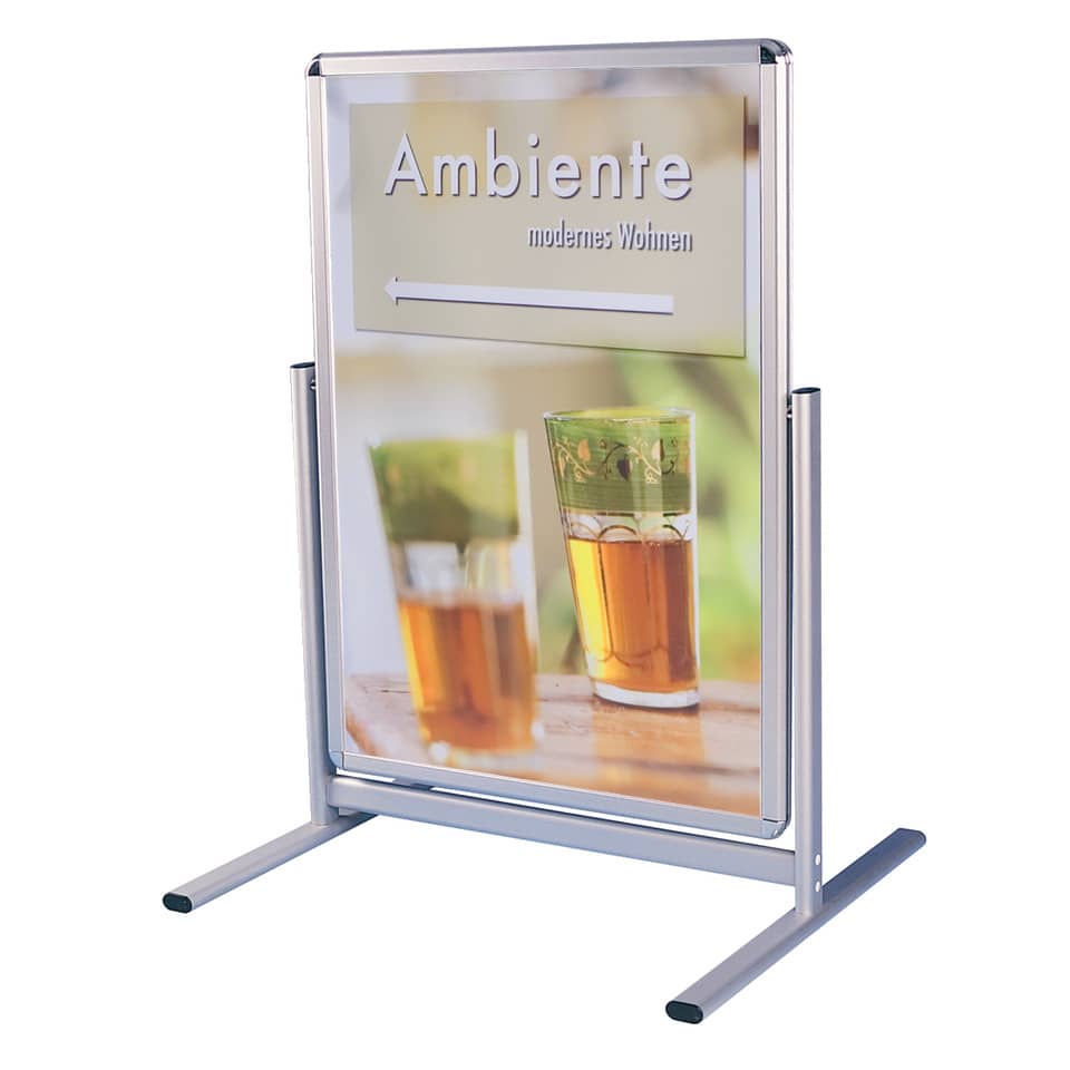 Kundenstopper Outdoor Standard, DIN A1, Schutzfolie UV-Filter, silber FRANKEN BS1302