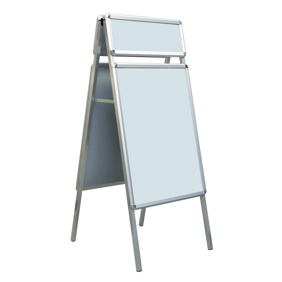 Kundenstopper Standard Plus, zusätzlicher Wechselrahmen, klappbar, DINA1, silber FRANKEN BS1305