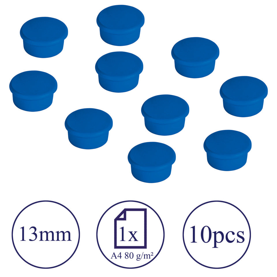 Magnet rund, 13 mm, 100 g, 10 Stück, blau FRANKEN HM10 03 FRANKEN HM10 03   D13 mm