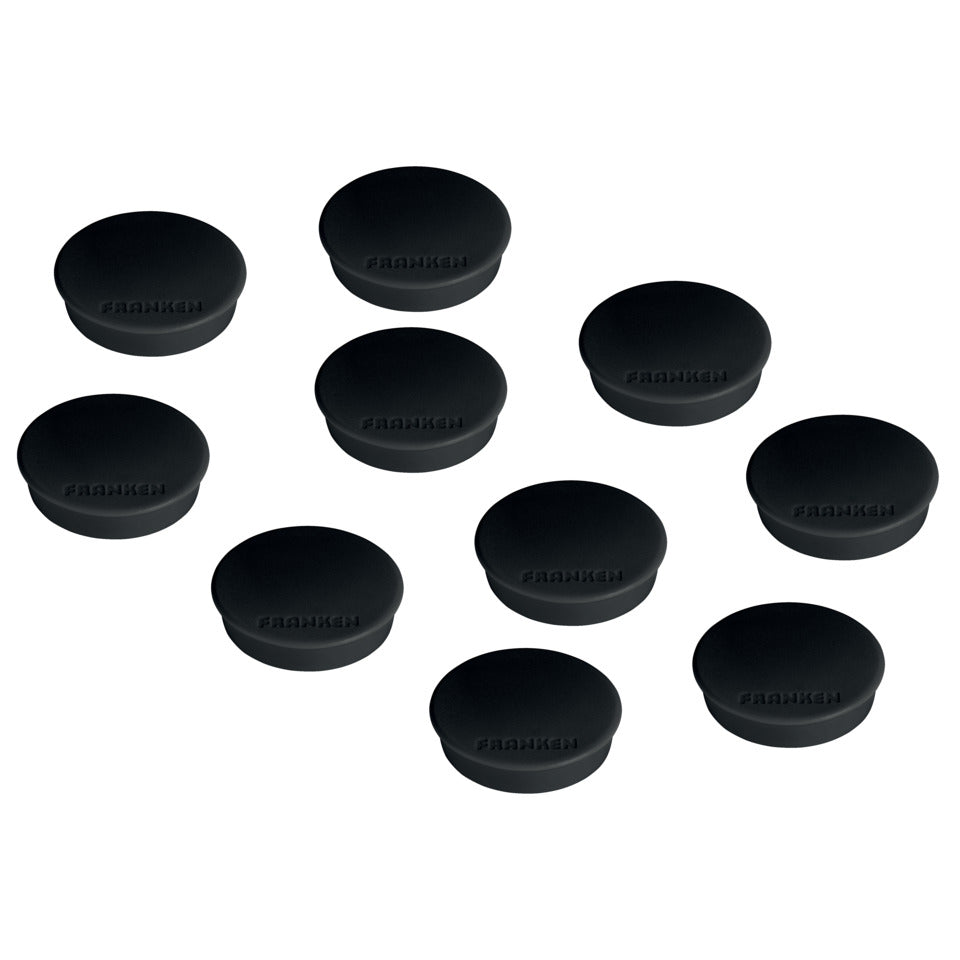 Magnet rund, 38 mm, 1500 g, 10 Stück, schwarz FRANKEN HM3810 FRANKEN HM38 10 10ST