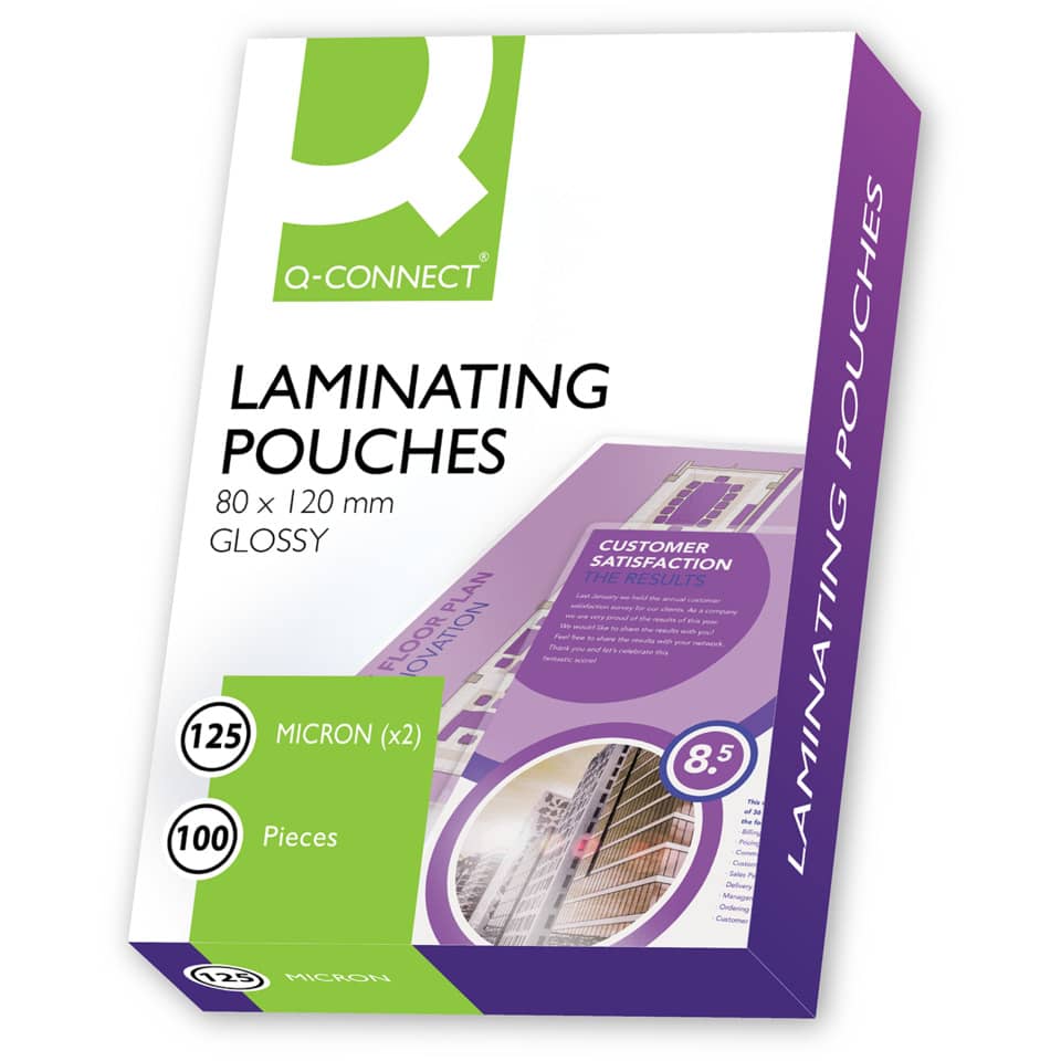 Laminierhülle, A7, 2 x 125 µm, glänzend, 100 Stück Q-CONNECT KF01222