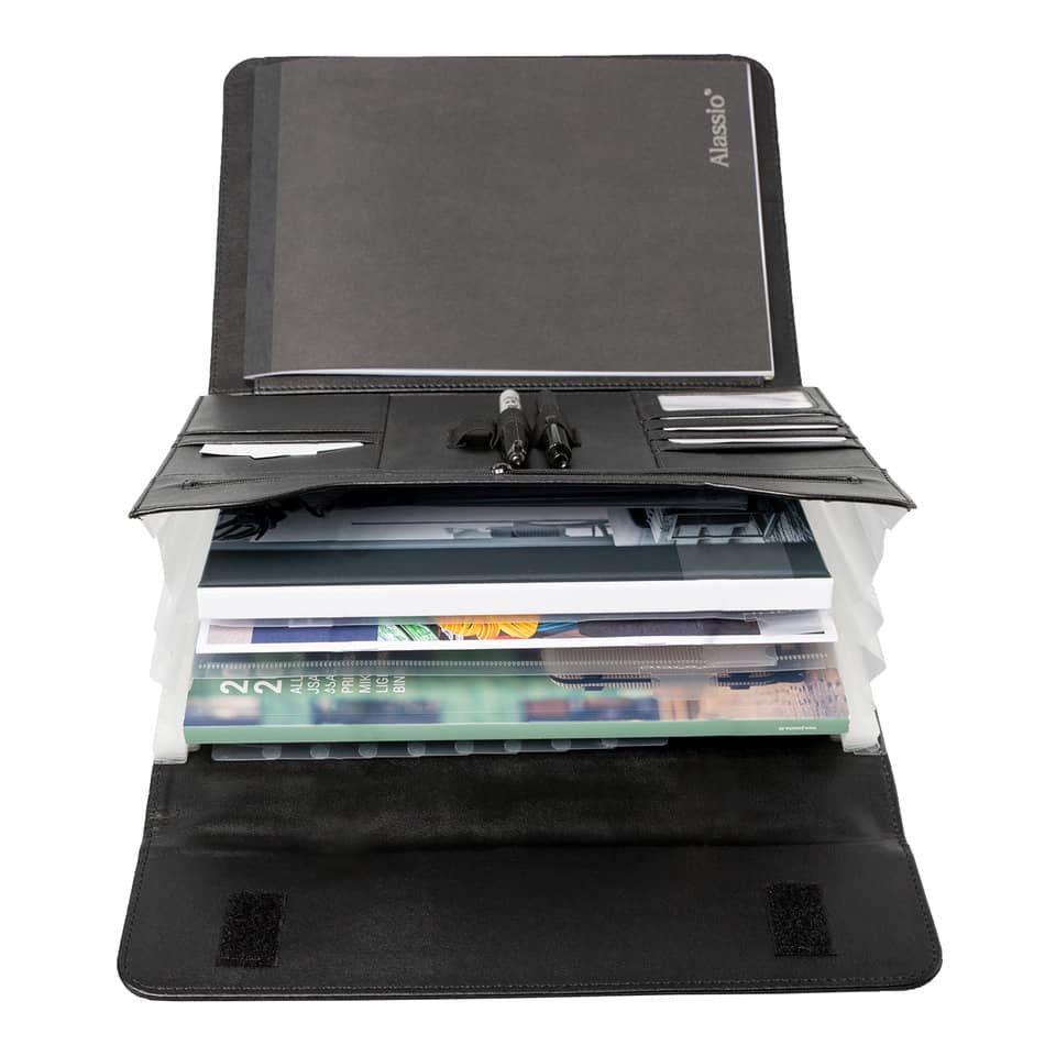 Fächermappe Recycling, A4, 13 Fächer, anthrazit ALASSIO 46223 ALASSIO 46223 Recycl.PET