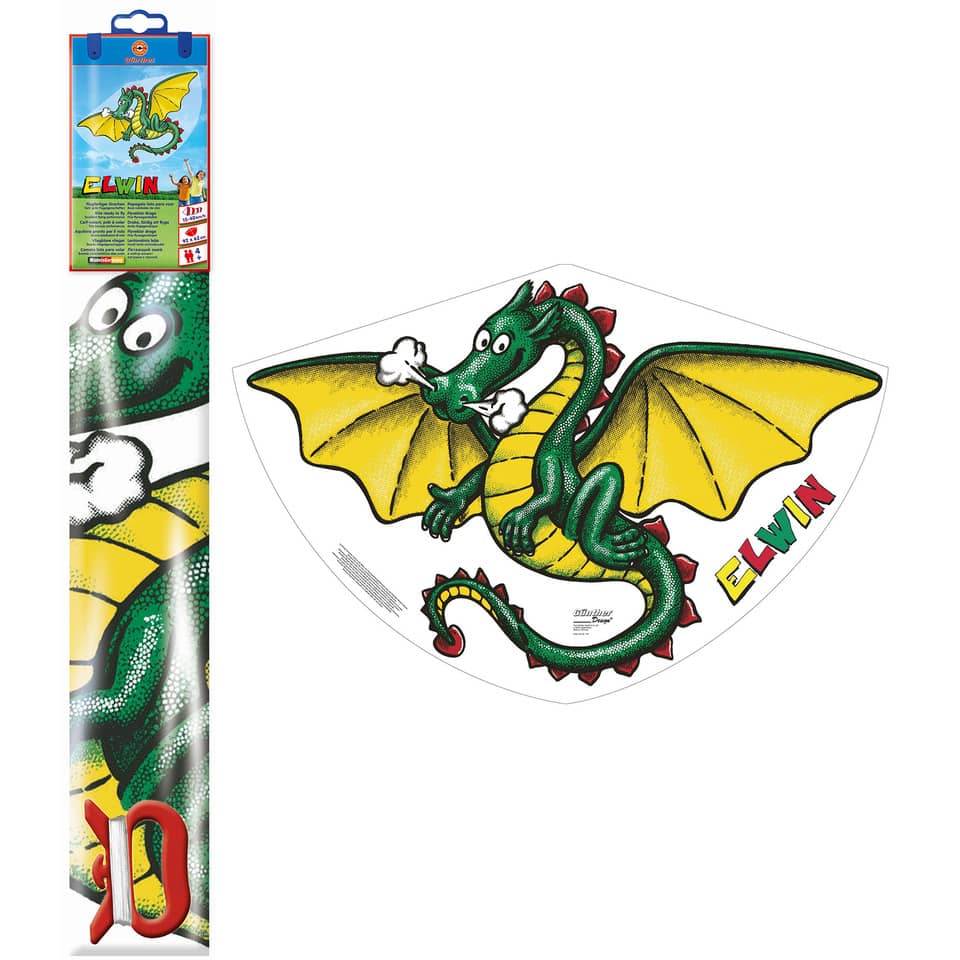 Drachen Elwin Drache, 92x62cm GÜNTHER 1181 GÜNTHER 1181 Folie
