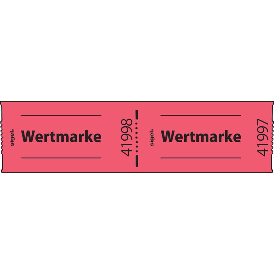 Gutscheinmarke, 500 Stück, rot SIGEL GR554 SIGEL Gr554 Wertmarke