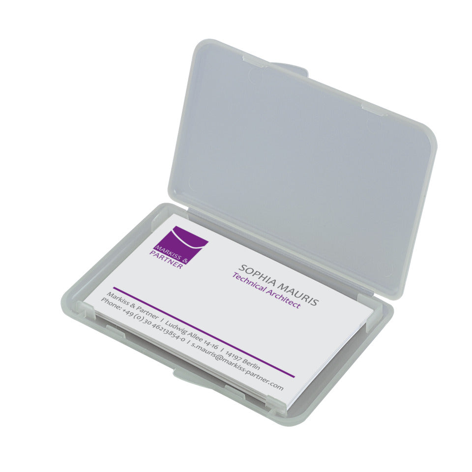 Visitenkarten-Etui, 15 Karten, transparent SIGEL VA140