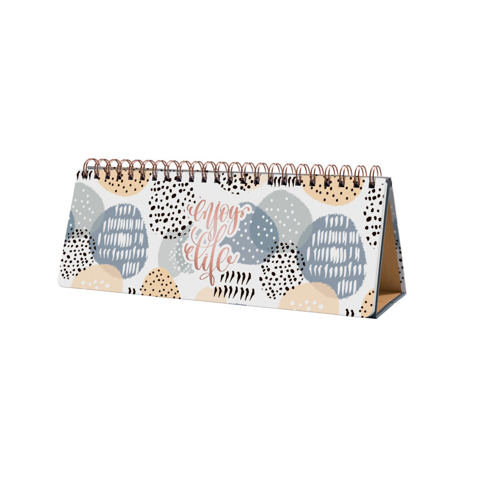 Tischkalender Jolie Apricot Inspirat undatiert, 30x14cm, 1W/2S SIGEL JP101 SIGEL JP101 2 Seiten = 1 Woche 30x14cm