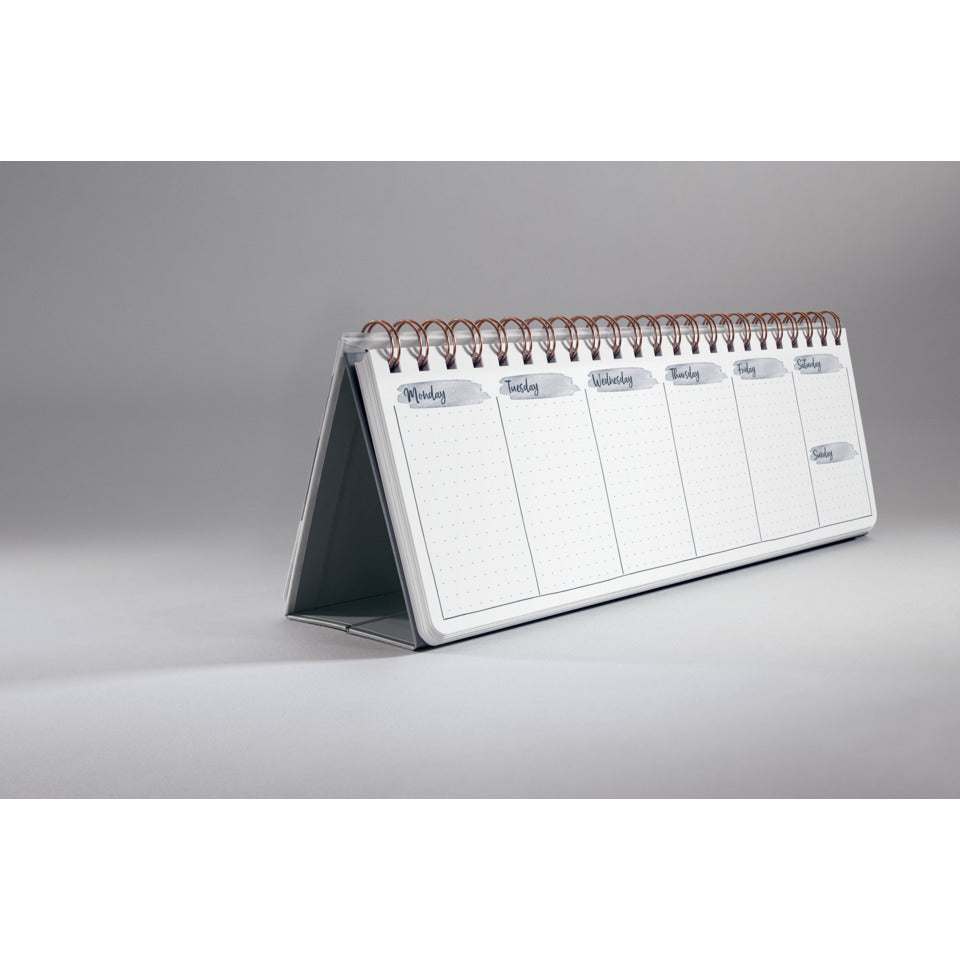 Tischkalender Jolie Apricot Inspirat undatiert, 30x14cm, 1W/2S SIGEL JP101 SIGEL JP101 2 Seiten = 1 Woche 30x14cm