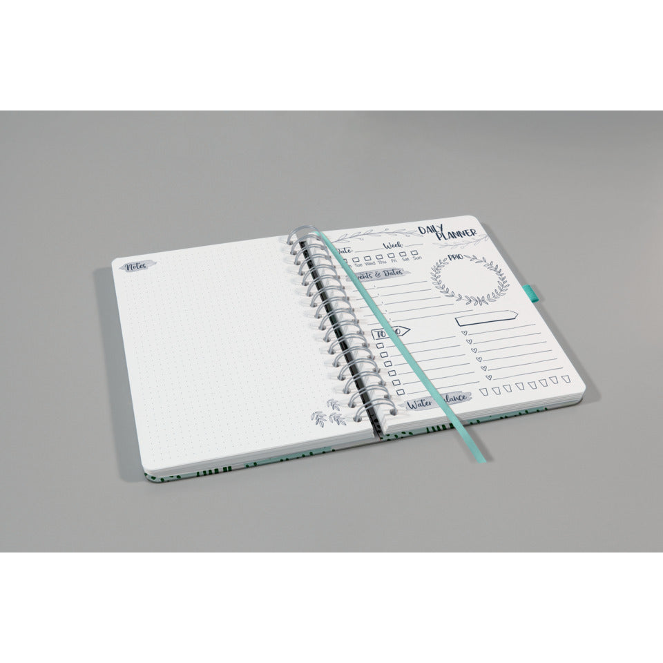 Buchkalender Jolie Mint Inspiration (EN), A5, 2S/1T SIGEL JP201 SIGEL JP201 2 Seiten = 1 Tag undatiert