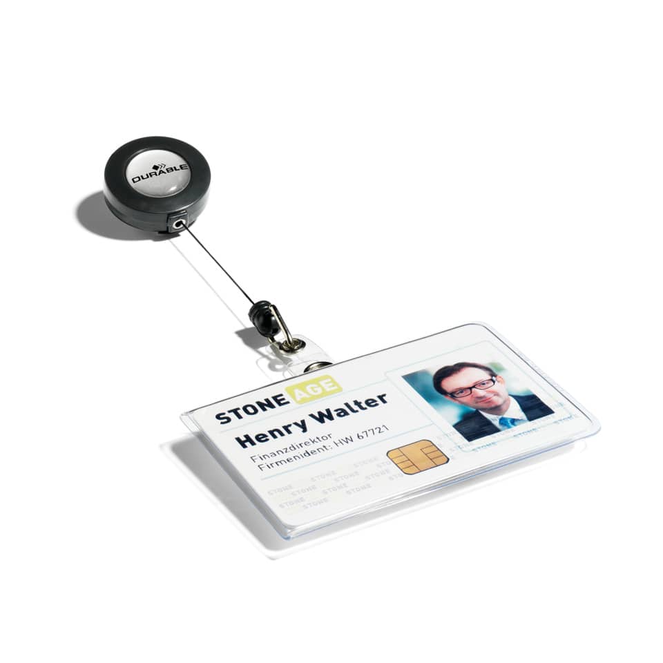 Namensschild mit Ausweiskartenhalten, transparent, 85 x 54 mm, 10 Stück DURABLE 8016 19 DURABLE 8016 19  10St