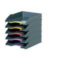 Briefablage Varicolor® Letter Tray Set, C4, 5 Stück, anthrazit/farbig DURABLE 770557 DURABLE 770557  5Briefklörbe