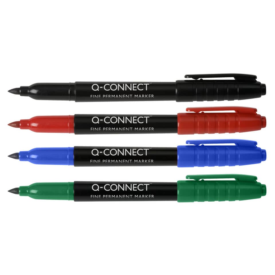 CD-Marker F, 1mm, Rundspitze, schwarz Q-CONNECT KF02300 Q-CONNECT KF02300 1mm