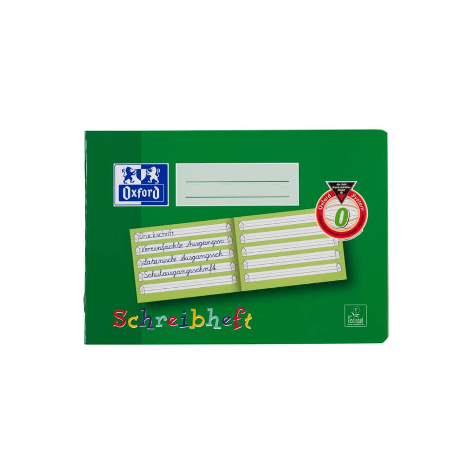 Schreibheft, A5 quer, 16 Blatt, Lin.0 OXFORD 100050100
