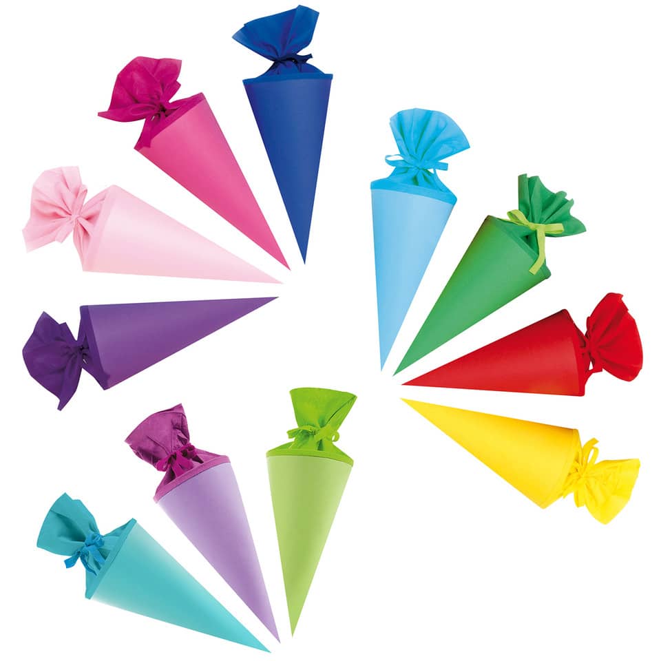 Bastelschultüte mini, 15cm, Filzverschluss, sortiert GOLDBUCH 91820 GOLDBUCH 91820 Filzverschl.