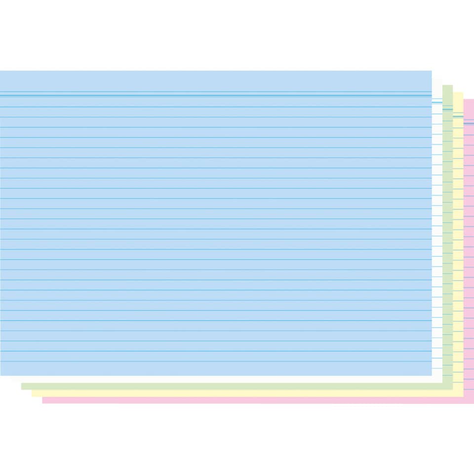Karteikarte, A6, 170g/m², liniert, 100 Stück, sortiert RNK 115069 RNK 115069 100ST
