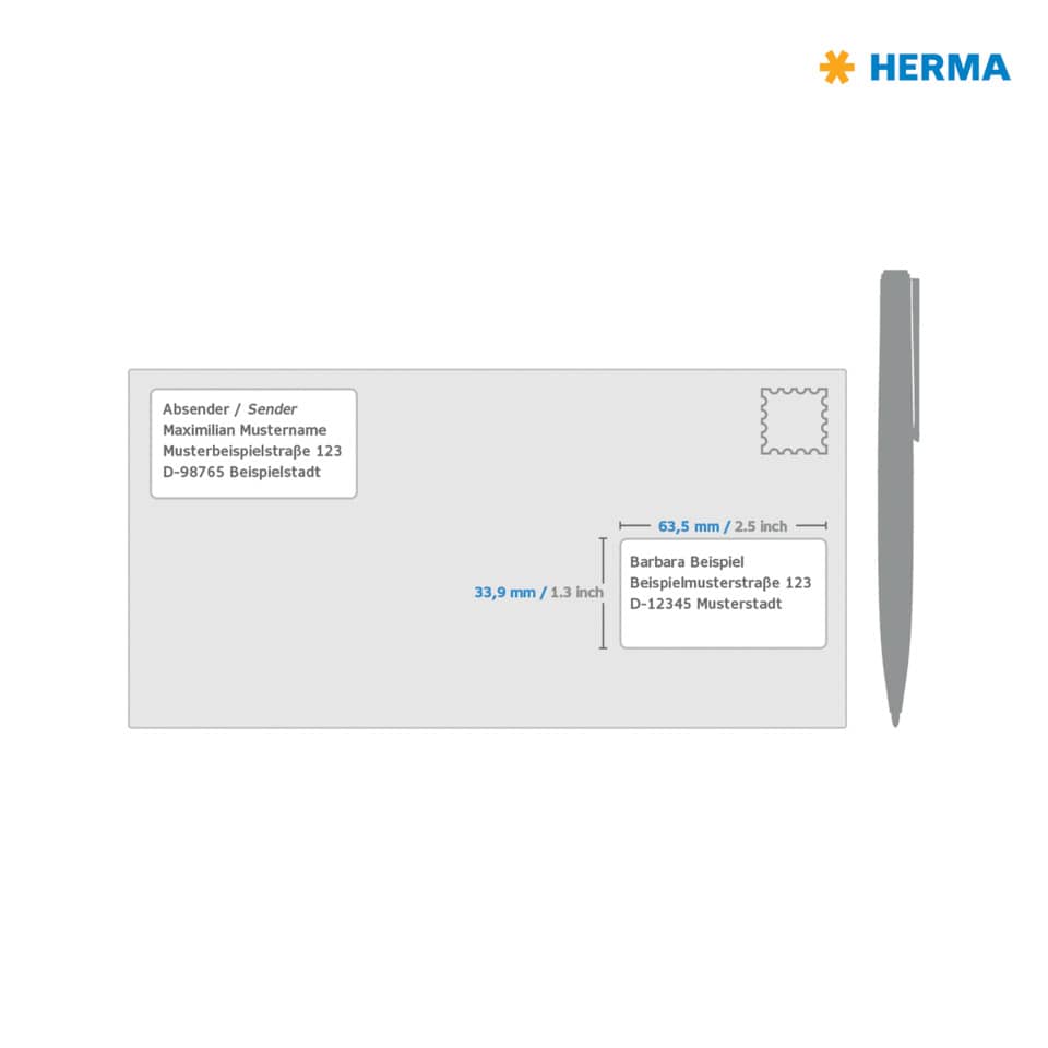 Folienetiketten stark haftend, 63,5x33,9mm, wetterfest, 240 Stück, weiß HERMA 9532 HERMA 9532 wetterf. 240 St. extra stark