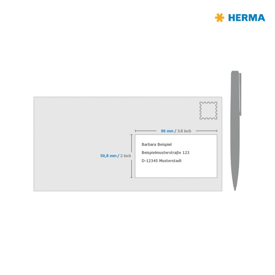 Adressetiketten ablösbar, 96x50,8mm, 250 Stück, weiß HERMA 4349 HERMA 4349  250 Stück ablösbar