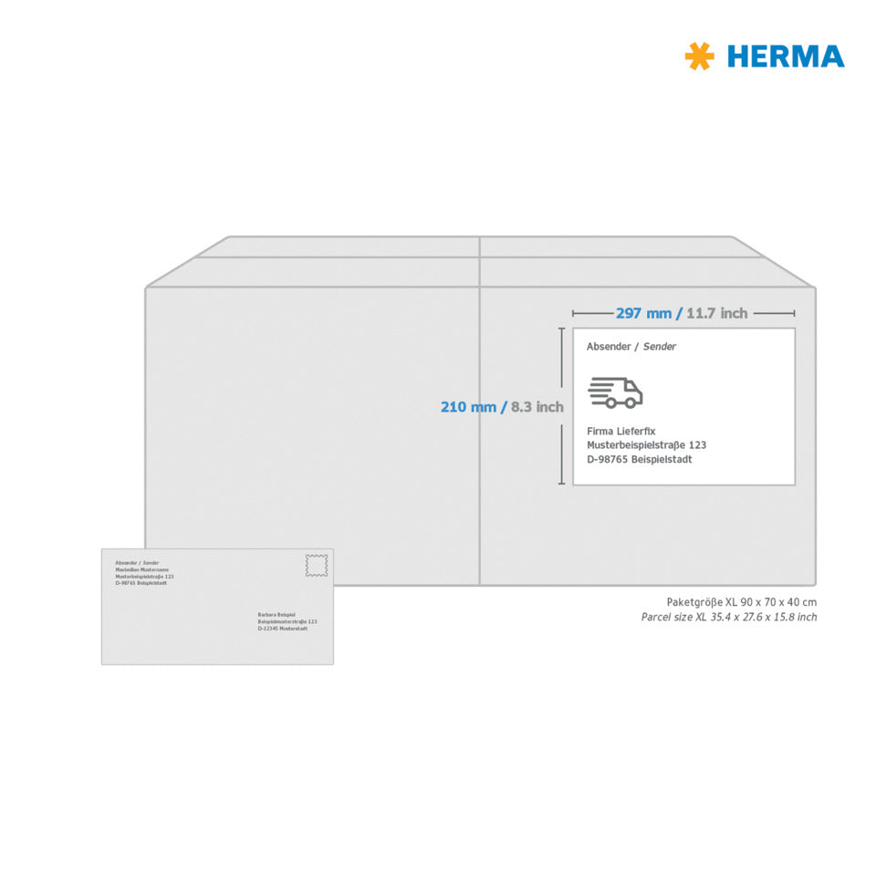 Etiketten permanent, 210x297mm, 100 Stück, grün HERMA 4404 HERMA 4404 SuperPrint