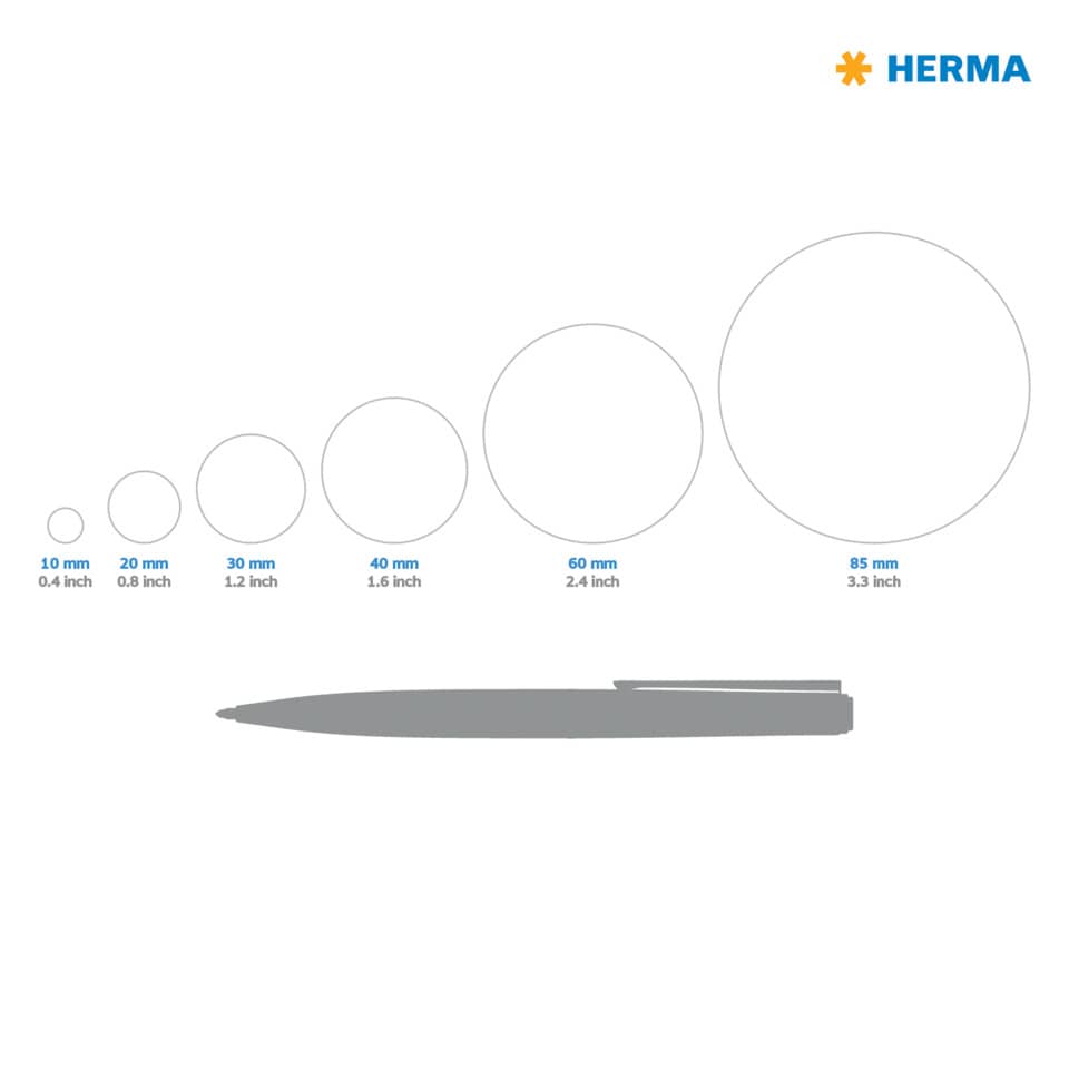 Etiketten ablösbar, Ø40mm, 600 Stück, weiß HERMA 5066 HERMA 5066 600 Stück wieder haftend
