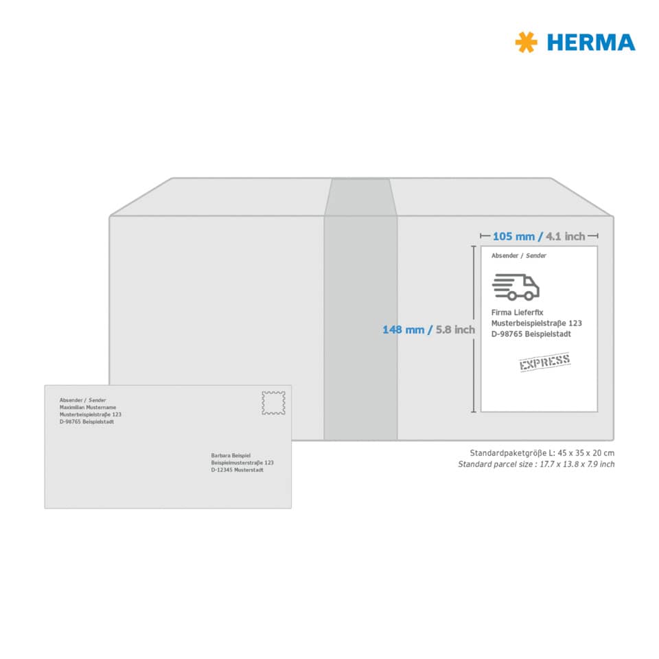 Etiketten Premium permanent, 105x148mm, 800 Stück, weiß HERMA 4627 HERMA 4627  800 Stück permanent haftend