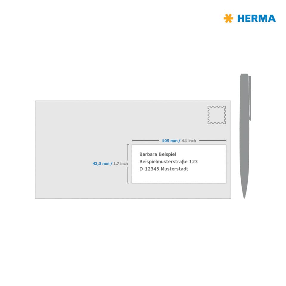 Etiketten ablösbar, 105x42,3mm, 280 Stück, blau HERMA 5060 HERMA 5060 SuperPrint 280 Stück ablösbar