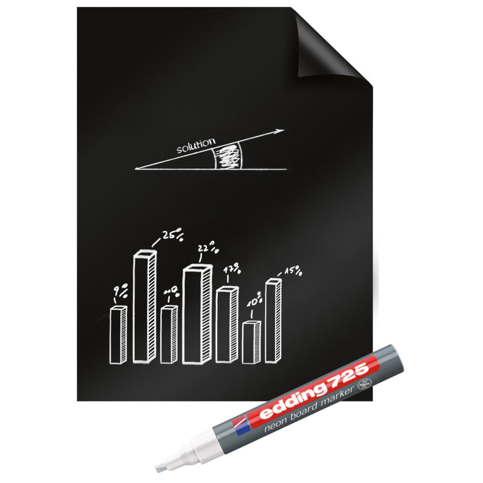 Schreibfolie Magic-Chart Blackboard, 60 x 80cm, 25 Blatt, schwarz LEGAMASTER 7-159200 LEGAMASTER 7-159200 60x80cm