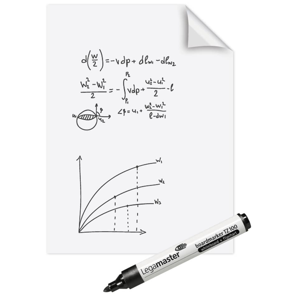 Schreibfolie Magic-Chart Whiteboard, 60 x 80cm, 25 Blatt, weiß LEGAMASTER 7-159100 LEGAMASTER 7-159100 60x80cm