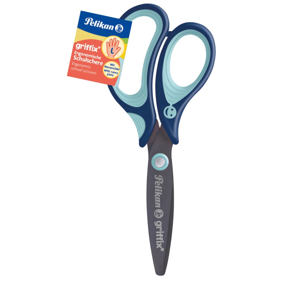 Schulschere griffix® links, 14cm, blau PELIKAN 300008592 PELIKAN 300008592 803656 Links rund