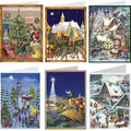 Adventskalenderkarte Hochformat, im Display sortiert  410 410 im Display